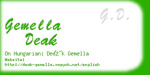 gemella deak business card